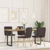 Image de vidaXL Chaises Ã  manger lot de 4 marron foncÃ© tissu