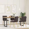 Image de vidaXL Chaises Ã  manger lot de 4 marron foncÃ© tissu