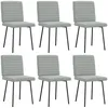Image de vidaXL Chaises Ã  manger lot de 6 gris clair velours