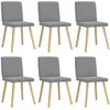 Image de vidaXL Chaises Ã  manger lot de 6 gris clair tissu