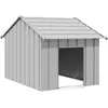 Image de Vidaxl Niche Pour Chien Avec Toit Noir 83x130x85 Cm Acier GalvanisÃ©