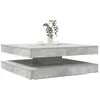 Image de vidaXL Table basse rotative Ã  360 degrÃ©s gris bÃ©ton 90x90x34,5 cm