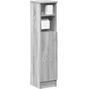 Image de vidaXL Meuble de salle de bain avec porte-rouleau sonoma gris