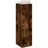 Image de Vidaxl Meuble De Salle De Bain Avec Porte-Rouleau ChÃªne FumÃ©