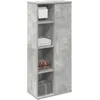 Image de vidaXL Meuble de salle de bain avec porte-rouleau gris bÃ©ton