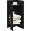 Image de vidaXL Tables d'appoint 2 pcs avec Ã©tagÃ¨re noir 25,5x27x60 cm