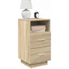 Image de Vidaxl Table De Chevet Avec 2 Tiroirs ChÃªne Sonoma 36x36x68 Cm