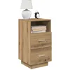 Image de Vidaxl Tables De Chevet 2 Pcs Et 2 Tiroirs ChÃªne Artisanal 36x36x68 Cm