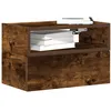 Image de Vidaxl Tables De Chevet Murales 2 Pcs ChÃªne FumÃ© 45x26x28,5 Cm