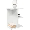 Image de vidaXL Tables de chevet 2 pcs blanc 46,5x29x61 cm bois dÂ¿ingÃ©nierie