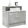 Image de vidaXL Table de chevet avec tiroir gris bÃ©ton 51x31x47 cm