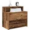 Image de vidaXL Tables de chevet avec tiroir 2 pcs vieux bois 51x31x47 cm