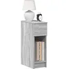 Image de vidaXL Table de chevet avec tiroir sonoma gris 20x36x60 cm