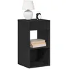Image de vidaXL Tables de chevet avec tiroir 2 pcs chÃªne noir 35x34x66,5 cm
