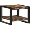 Image de vidaXL Table basse multicolore 50x50x38 cm bois de rÃ©cupÃ©ration massif
