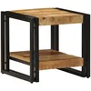 Image de Table Basse Vidaxl 40x50x38 Cm En Bois De Manguier Massif