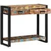Image de Table Console Multicolore en Bois RecyclÃ© et MÃ©tal