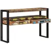 Image de Tables d'appoint vidaXL Multicolores 120x33x75 cm en Bois Massif de RÃ©cupÃ©ration et MÃ©tal