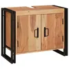 Image de Vidaxl Meuble Sous-Vasque De Salle De Bain Bois D'acacia Massif, Fer