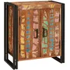 Image de vidaXL Cabinet de chevet Multicolore bois de rÃ©cupÃ©ration massif