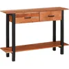 Image de vidaXL Table console Marron 110 x 30 x 75 cm Bois d'acacia massif