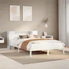 Image de vidaXL Lit bibliothÃ¨que sans matelas blanc 140x200 cm bois pin massif