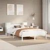 Image de vidaXL Lit bibliothÃ¨que sans matelas blanc 160x200 cm bois pin massif