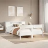 Image de vidaXL Lit bibliothÃ¨que sans matelas blanc 135x190 cm bois pin massif