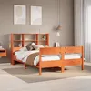 Image de vidaXL Lit bibliothÃ¨que sans matelas cire marron 150x200 cm pin massif