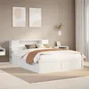 Image de vidaXL Cadre de lit sans matelas blanc 135x190 cm bois de pin massif