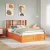 Image de vidaXL Cadre de lit sans matelas cire marron 150x200cm bois pin massif