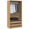 Image de vidaXL Garde-robe chÃªne artisanal 100x50x200 cm bois d'ingÃ©nierie