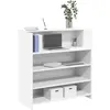 Image de vidaXL Bureau de rÃ©ception blanc 100x50x103,5 cm bois d'ingÃ©nierie