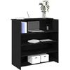 Image de vidaXL Bureau de rÃ©ception chÃªne noir 100x50x103,5cm bois d'ingÃ©nierie