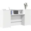 Image de vidaXL Bureau de rÃ©ception blanc 200x50x103,5 cm bois d'ingÃ©nierie