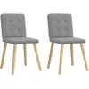 Image de vidaXL Chaises Ã  manger lot de 2 gris clair tissu
