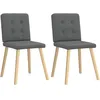 Image de vidaXL Chaises Ã  manger lot de 2 gris foncÃ© tissu