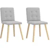 Image de vidaXL Chaises Ã  manger lot de 2 gris nuage tissu