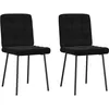 Image de vidaXL Chaises Ã  manger lot de 2 Noir Velours