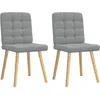 Image de vidaXL Chaises Ã  manger lot de 2 gris clair tissu