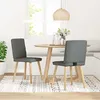 Image de vidaXL Chaises Ã  manger lot de 2 gris foncÃ© tissu