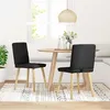 Image de vidaXL Chaises Ã  manger lot de 2 noir tissu