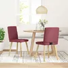 Image de vidaXL Chaises Ã  manger lot de 2 rouge bordeaux tissu