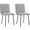 Image de vidaXL Chaises Ã  manger lot de 2 Gris clair Velours