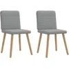 Image de vidaXL Chaises Ã  manger lot de 2 gris clair tissu