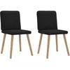 Image de vidaXL Chaises Ã  manger lot de 2 noir tissu