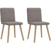 Image de vidaXL Chaises Ã  manger lot de 2 taupe tissu