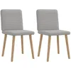 Image de vidaXL Chaises Ã  manger lot de 2 gris nuage tissu