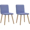 Image de vidaXL Chaises Ã  manger lot de 2 bleu jean tissu