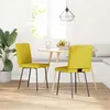 Image de vidaXL Chaises Ã  manger lot de 2 Jaune Velours